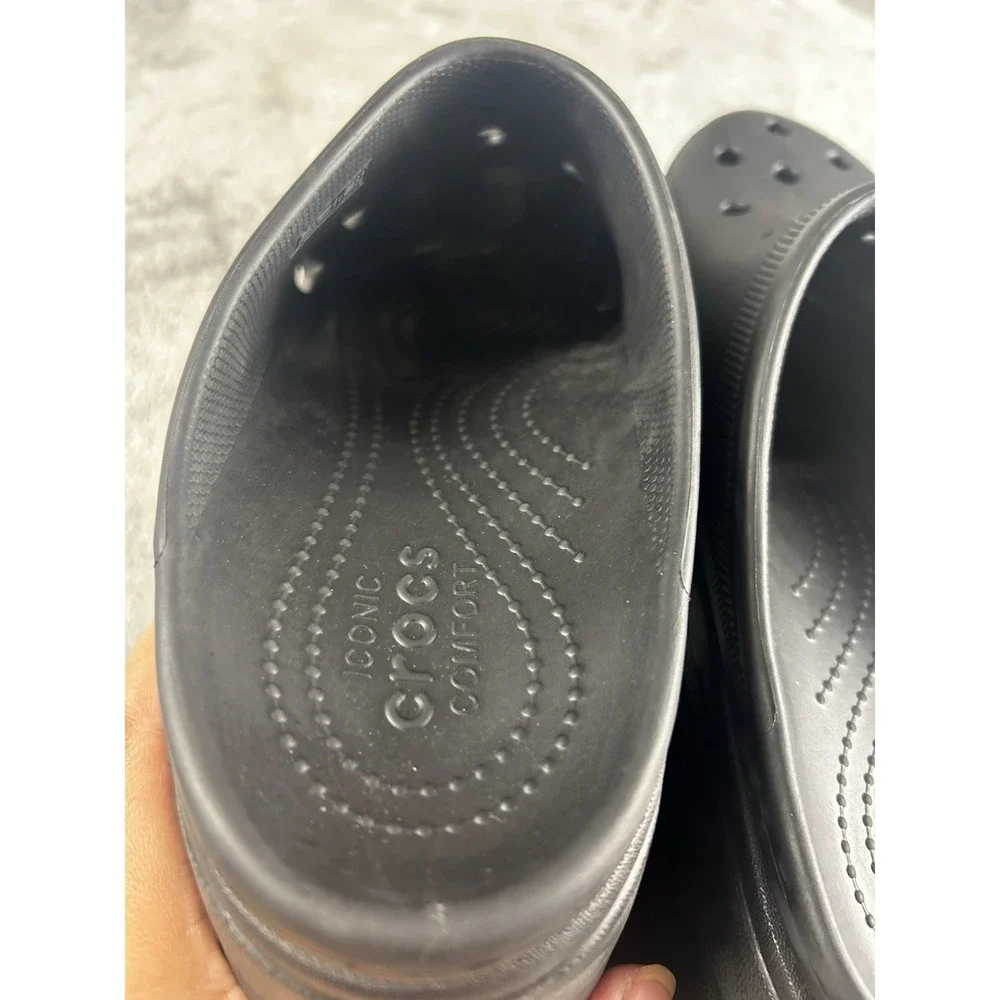 Crocs Siren Clog Black Unisex High Heel Platform Womens 14 Men 12